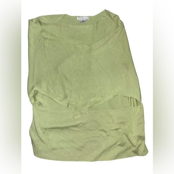 Diane Von Furstenberg Light Green Draped Knit Dress Shirt Combo - Picture 3 of 8